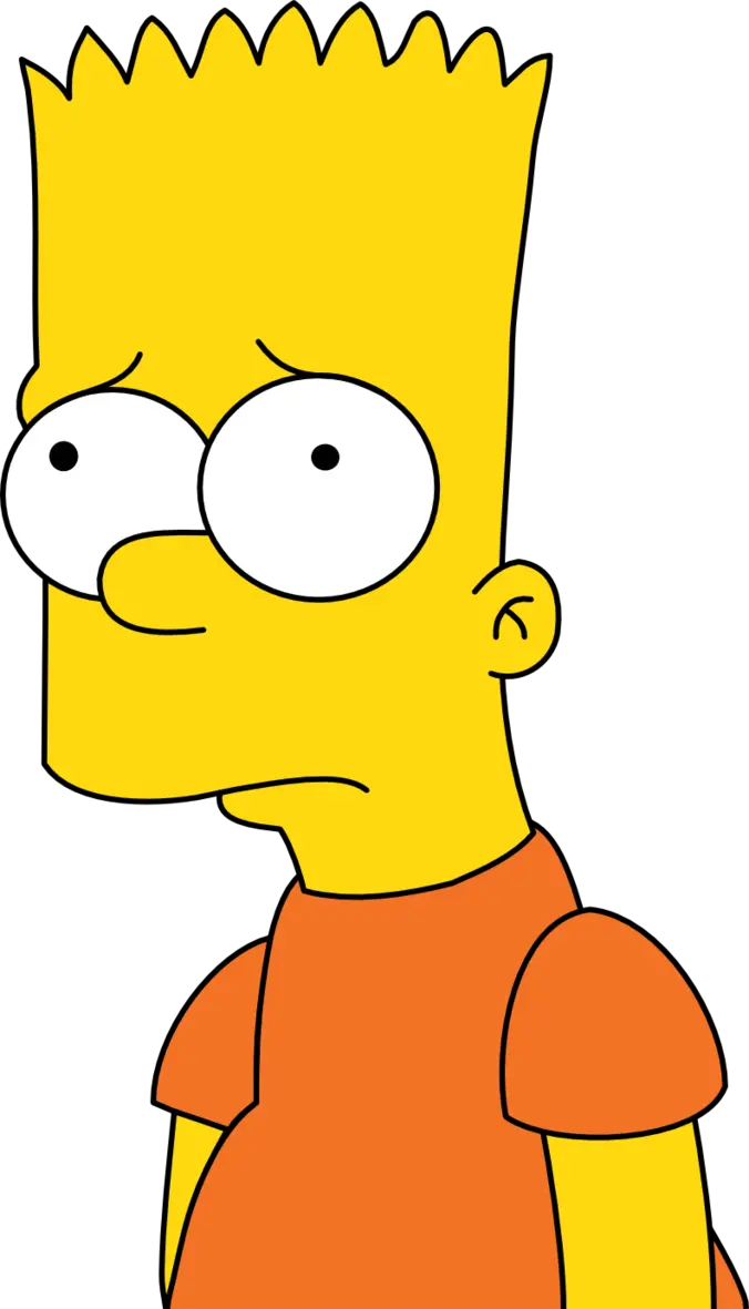 Transparent Bart Simpson Png Bart Simpson Desenho Sad