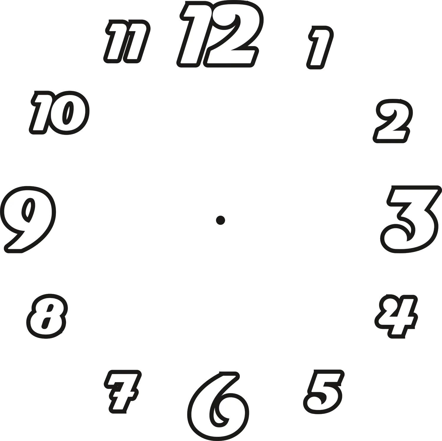 Clock Numbers For Printing