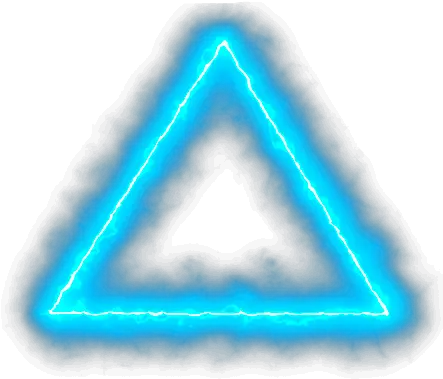 lightning neon blue fire triangle madewithpicsart Triangle