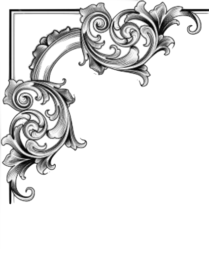 Ornaments Clipart Victorian Border Corner Vector Png