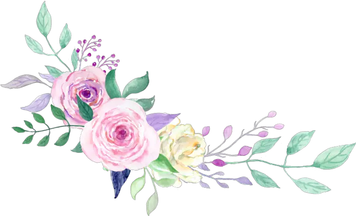 watercolor floral flowers bouquet arrangement Unicorn Background Flowers Png