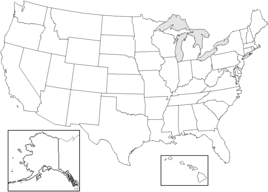 Blank Map Of The United States Labeled United States Map No Names