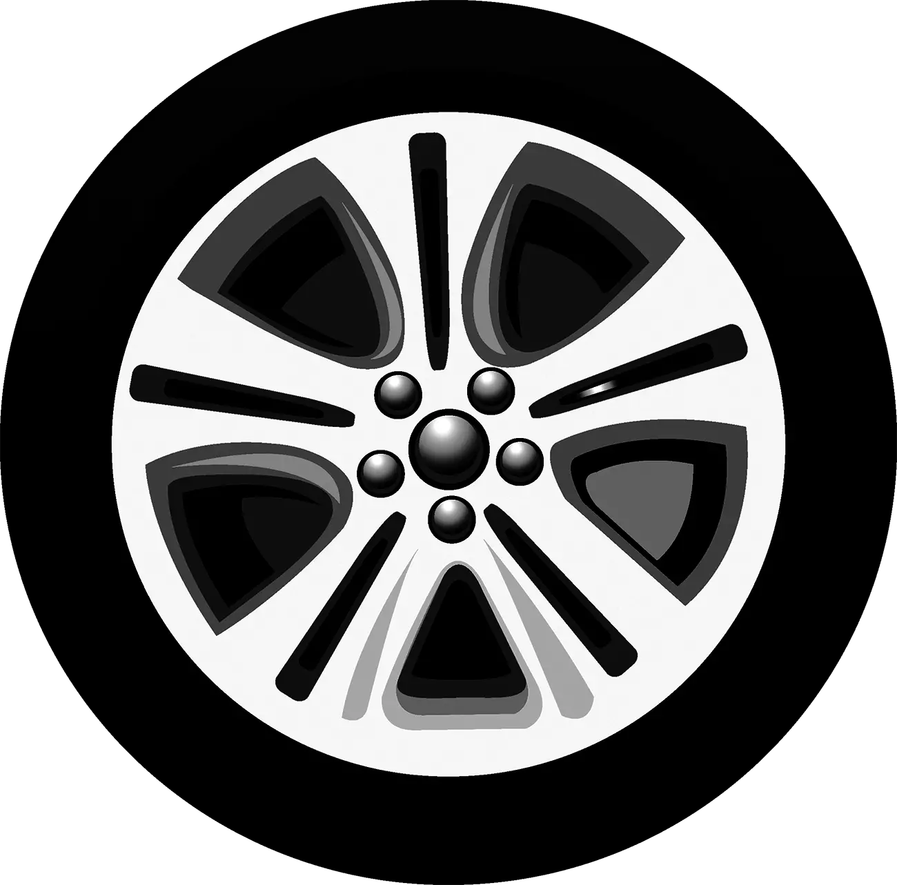 Cartoon Technician Silhouette Illustration Car Wheel Cartoon Png