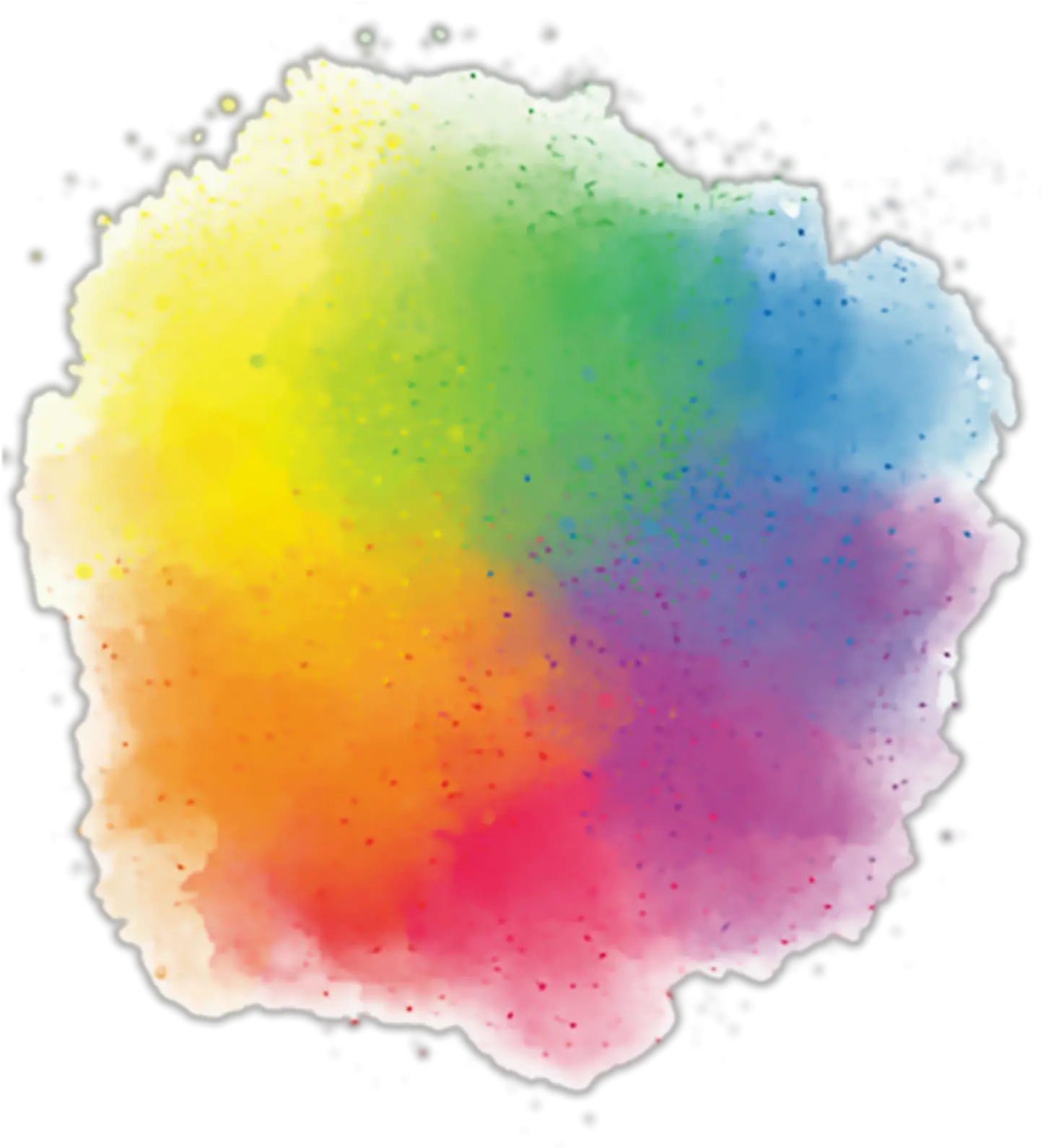 freetoedit rainbow watercolor paint splotch Humo Arcoiris Png