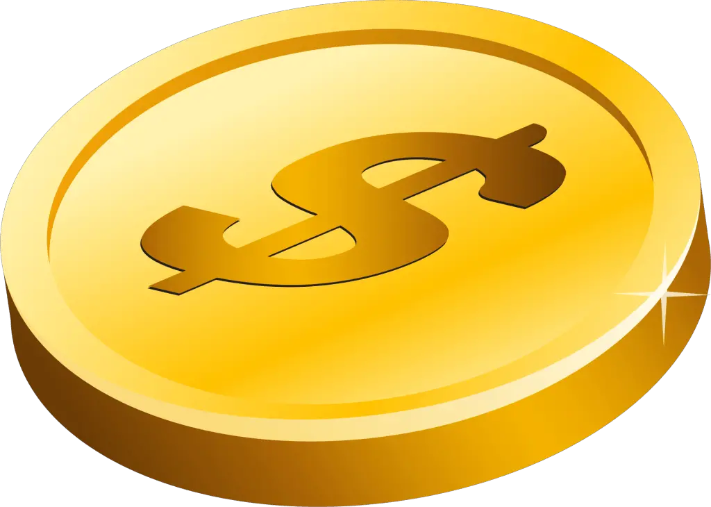 Gold Dollar Coin Dollar Gold Coin Png