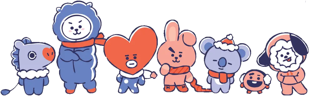 christmas bt21 bts winter tata koya cooky mang Bt21 Christmas