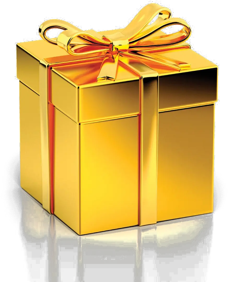 Gold Gift Box Png