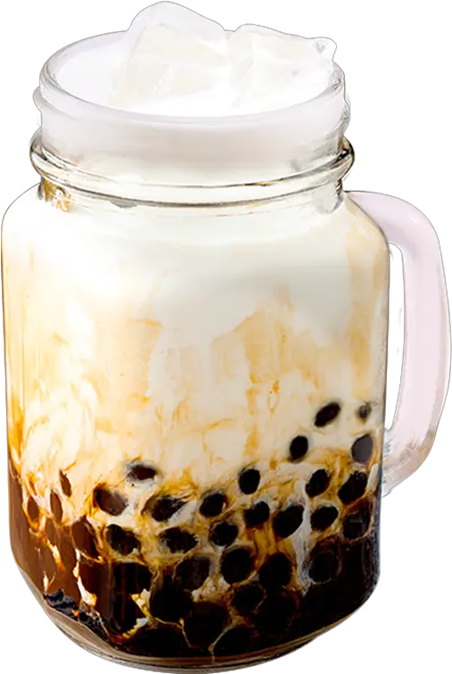 Brown Sugar Fresh Milk Tea With Boba Transparent Boba Milk Tea