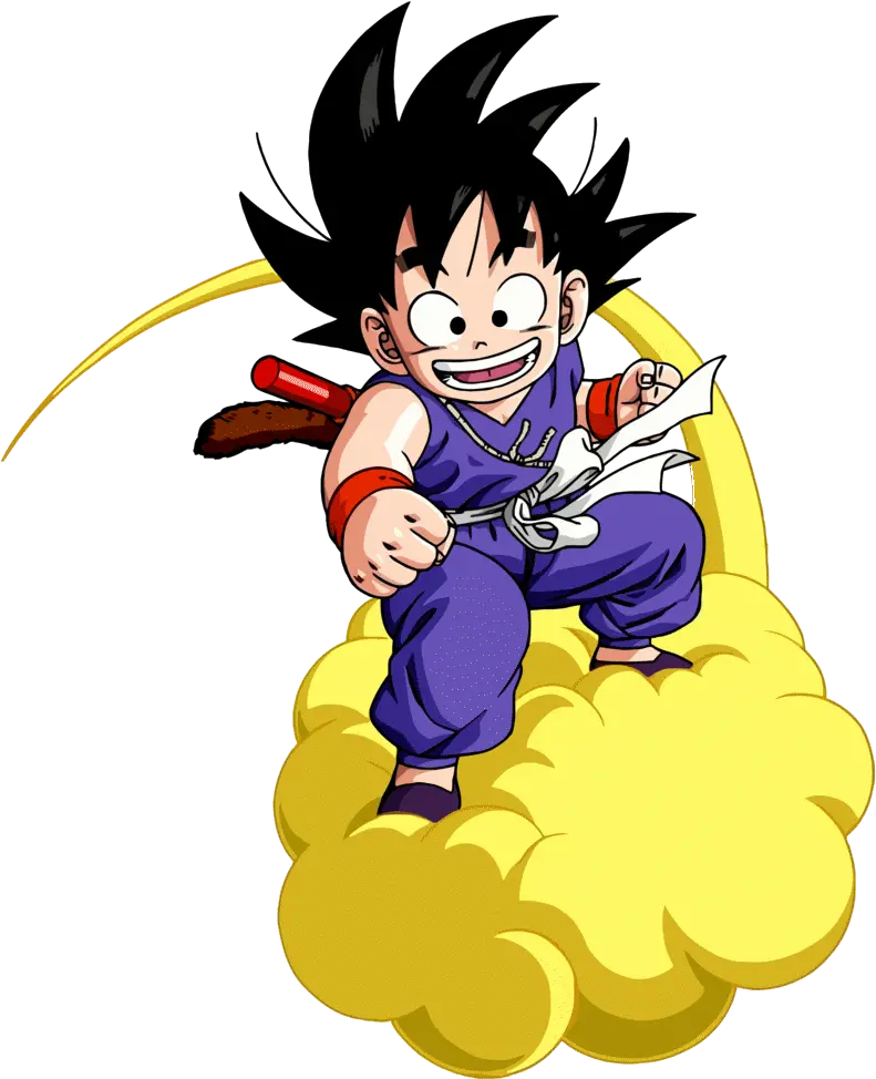 Goku En La Nube Voladora Clipart Goku Niño Dragon Ball