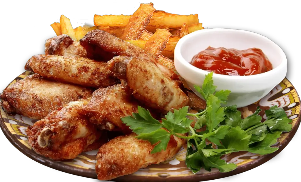 Fried Chicken Plate Of Food Png