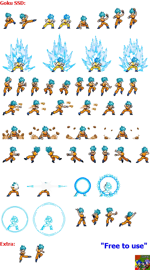 Goku Sprite Sheet Png