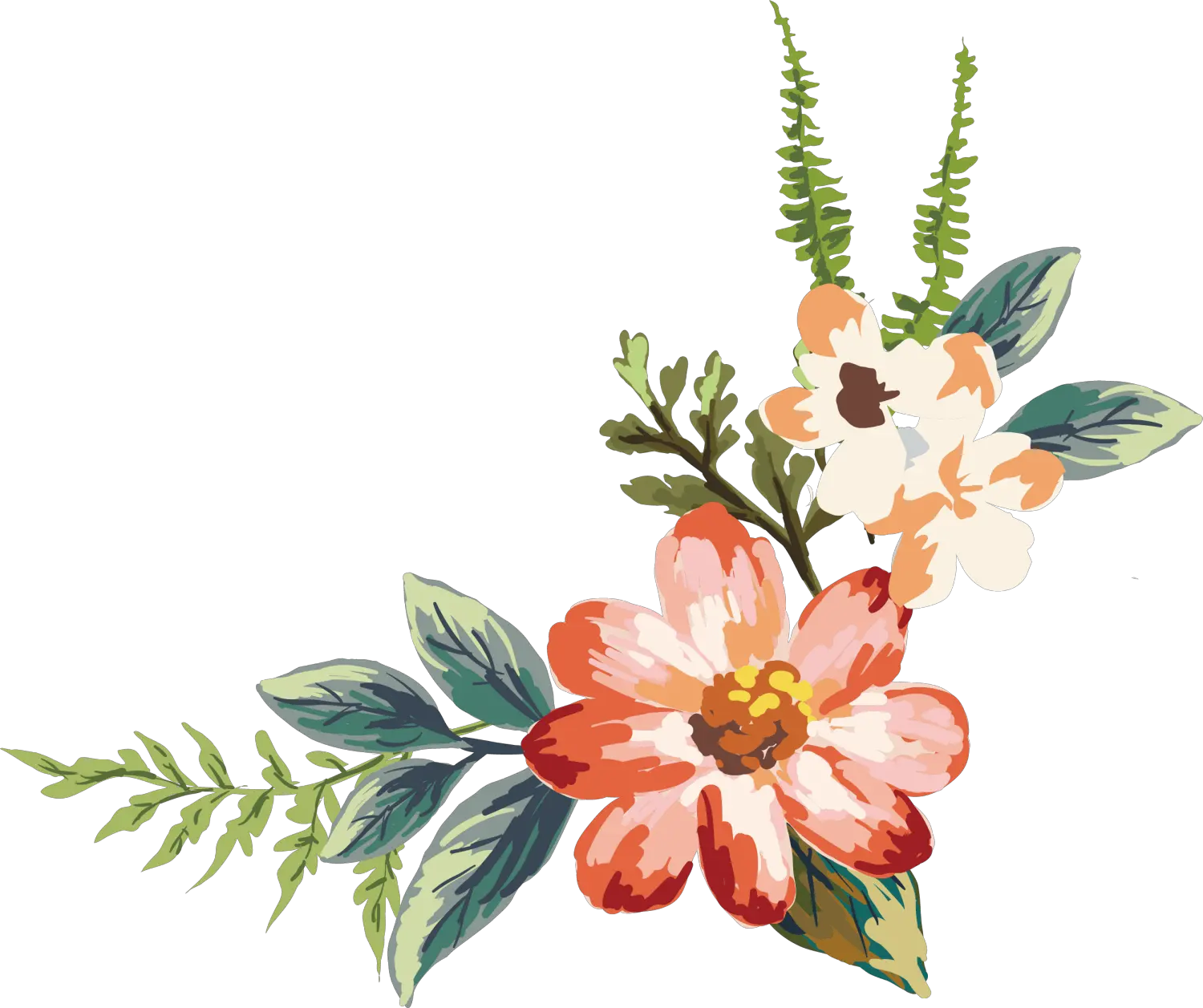 Old Drawing Flower Flower Png Drawing Watercolor