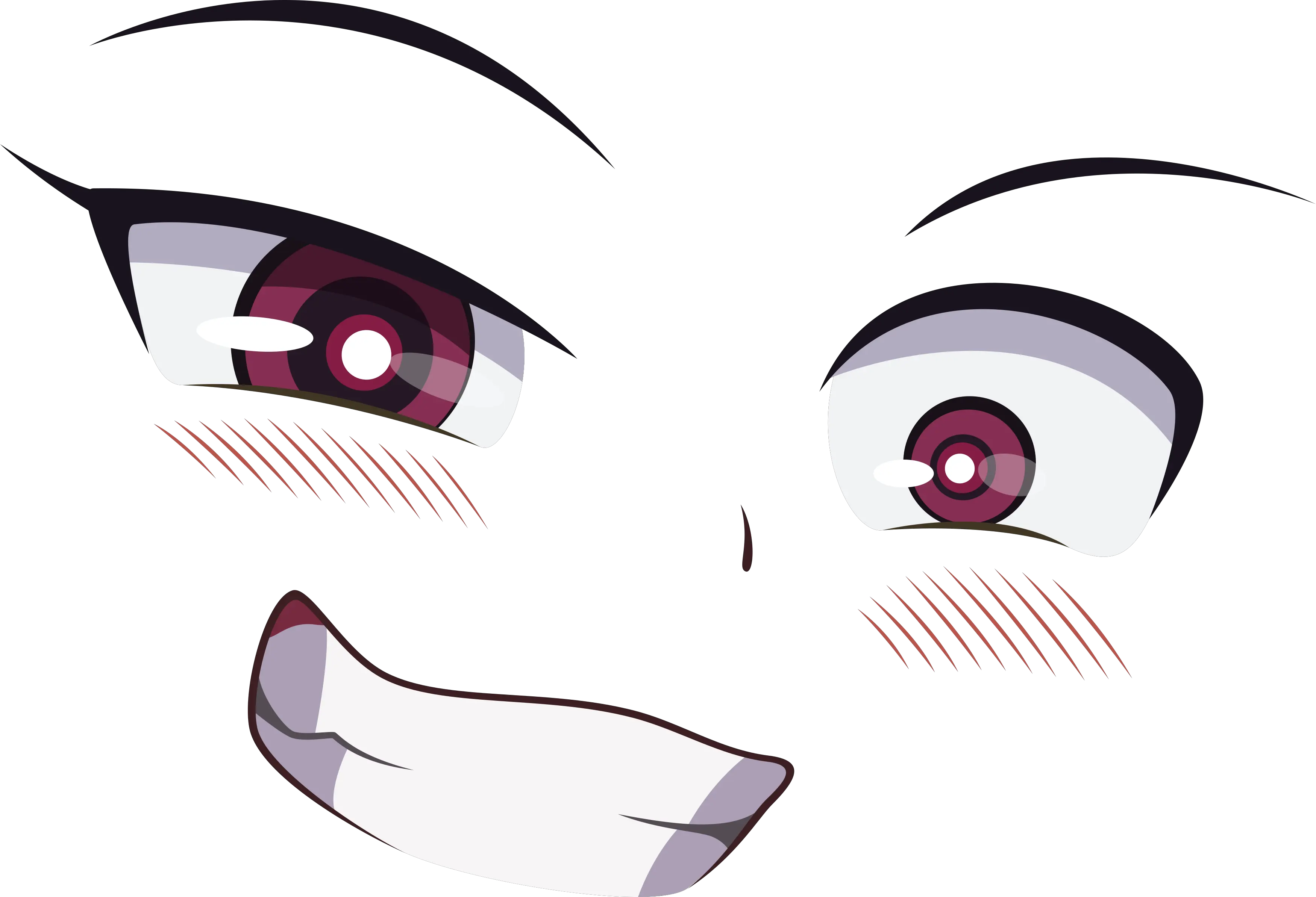 Anime Face Png Anime Eyes And Mouth- Anime Eyes And Mouth Png