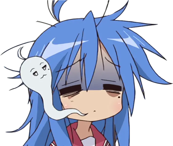 Sticker Lucky Star Konata Izumi Fatigue Defonce Kikoojap Steam Anime Animated Artwork