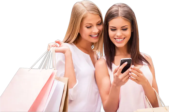 Clip Art Two Happy Shopping Woman Happy Shopping Girl Png