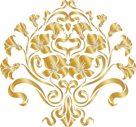 Arabesque Vector Ornament Ornament Pattern Gold Floral Design Clipart