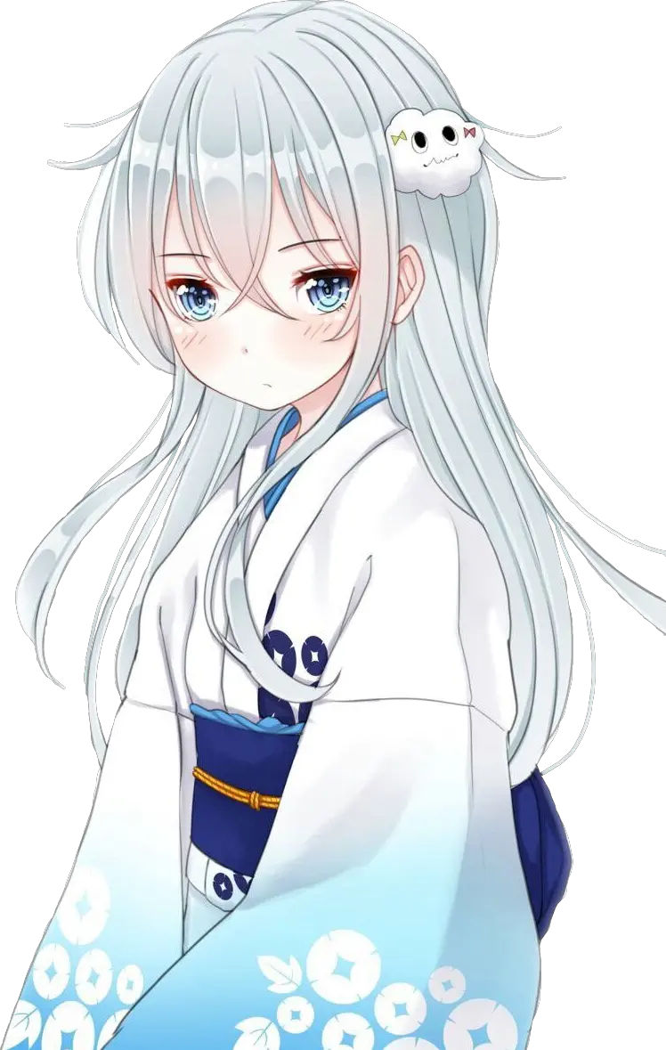 snow anime animegirl white whitehair beuty cuteanimegirl Cute Anime Girl White Hair