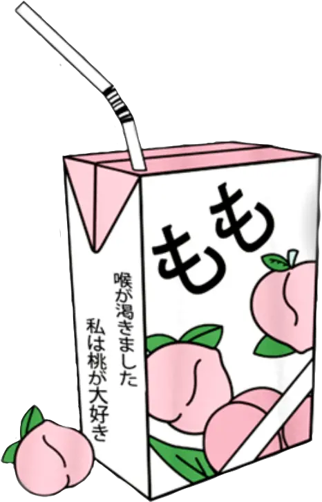 peach juice juicebox peach Juice pink japanese Pastel Goth Aesthetic Shirts Anime
