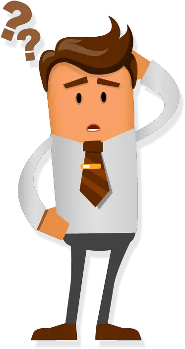 Gdpr And Email Marketing Confused Man Cartoon Png