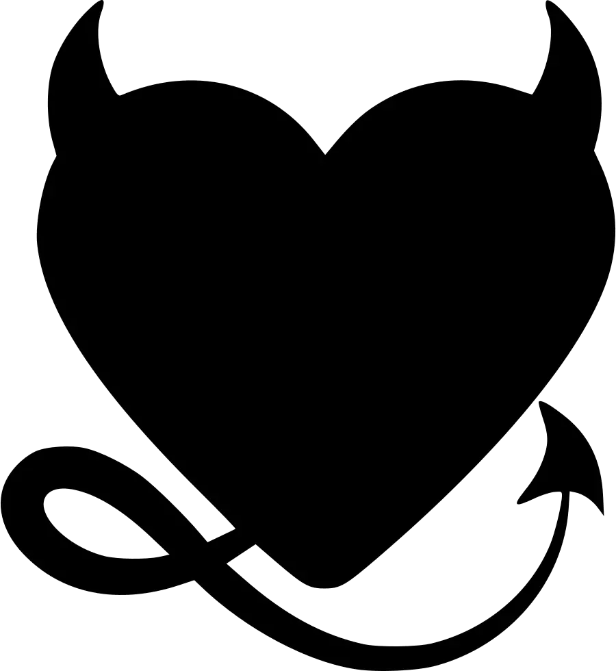 Day Heart Devil Transparent Heart With Devil Horns