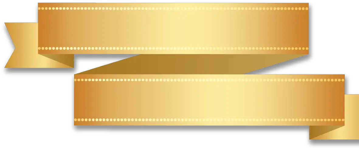 Gold Double Ribbon Png