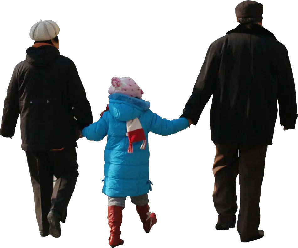 People Walking Winter Png