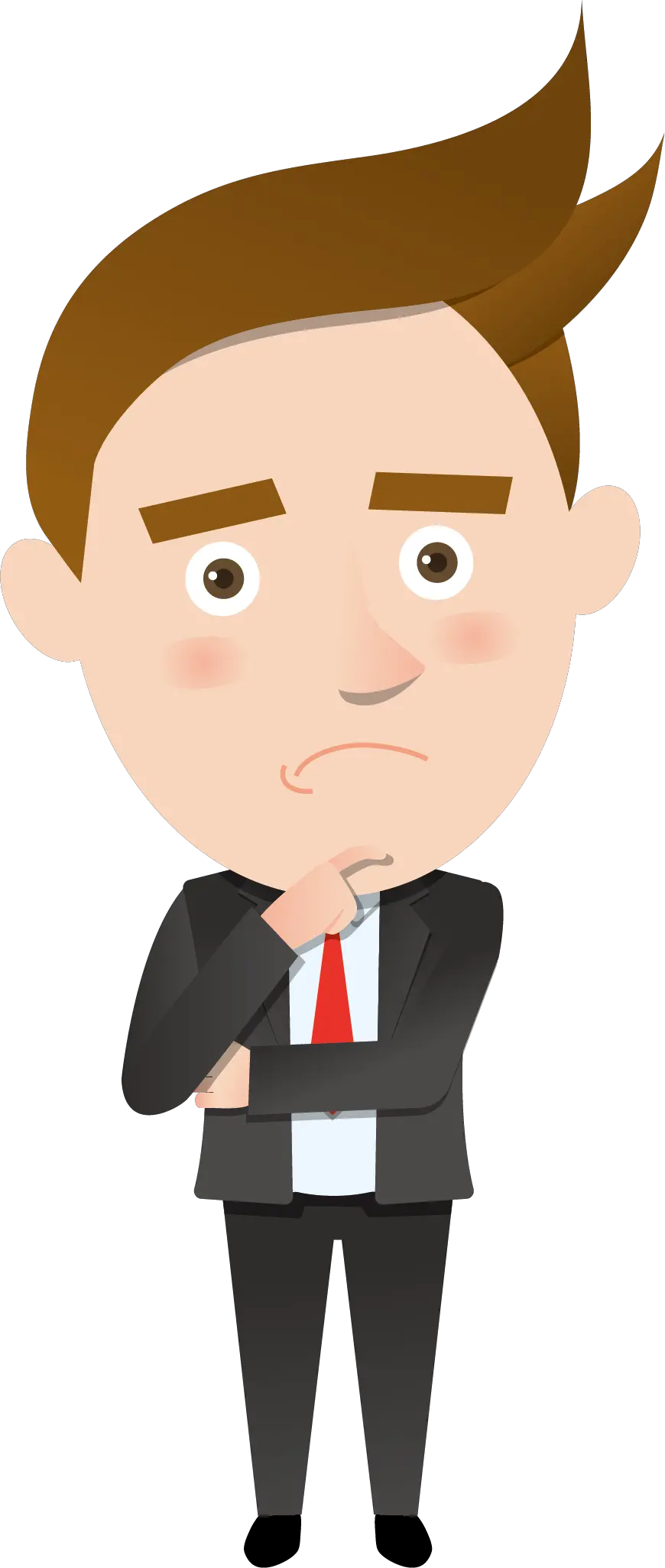 Thoughts Clipart Human Thinking Cartoon Person Thinking Transparent