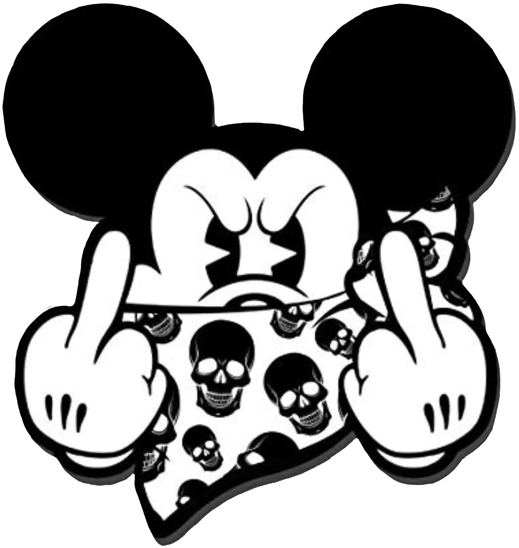 mickey middlefinger fuckyou freetoedit Mickey Mouse Middle Finger Drawing