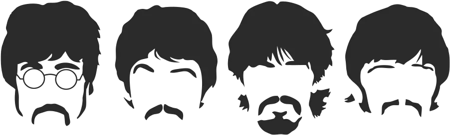 The Beatles Abbey Road Image Silhouette Help Beatles Faces Logo