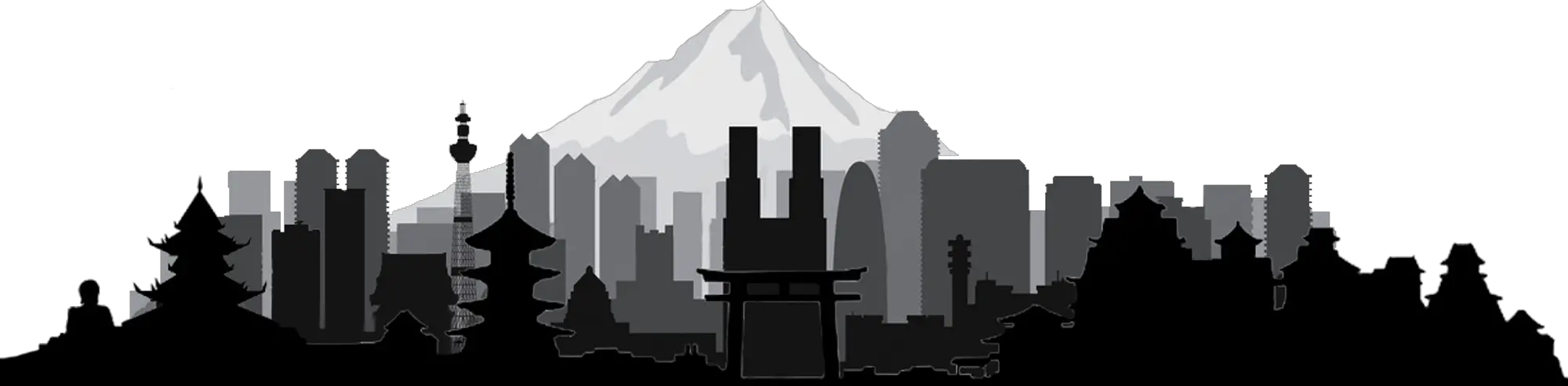 Japan Tours Footer Japan City Skyline Png