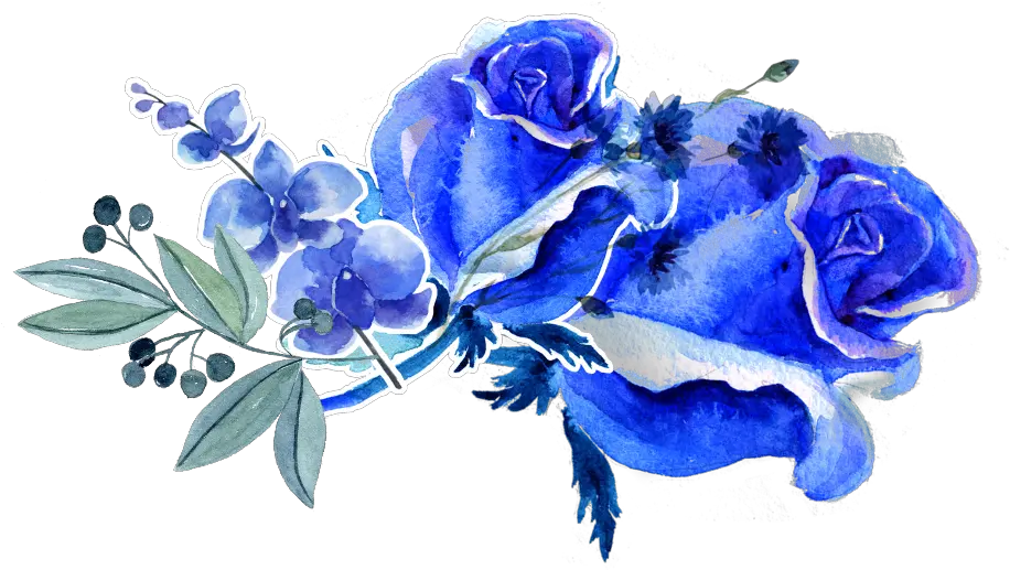 interesting quinceanera nature Royal Blue Flowers Png