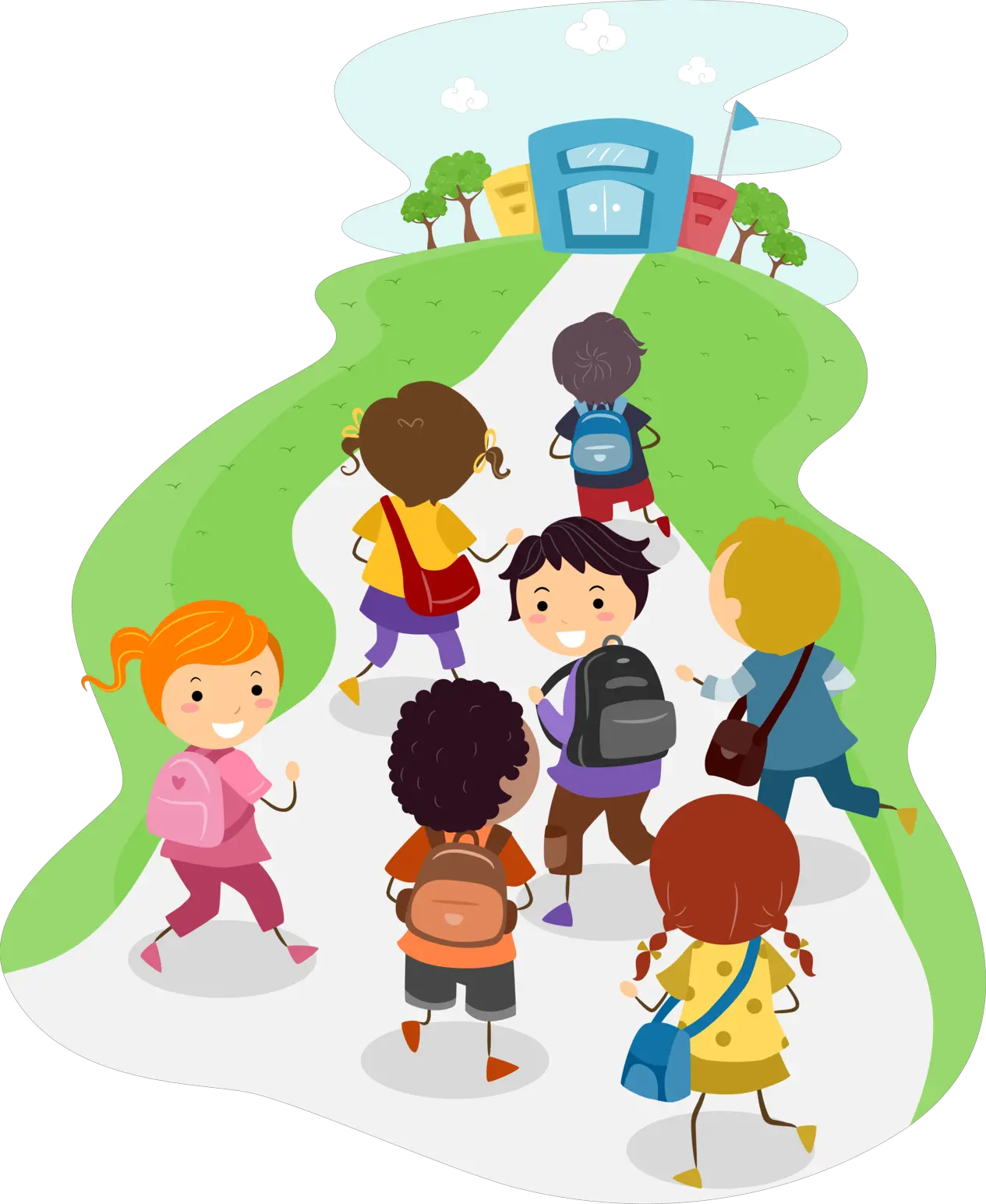 Transparent Enter Clipart Children Going To School Clipart