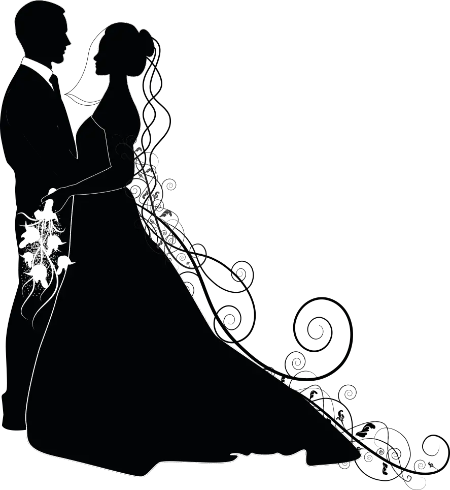 Groom And Bride Silhouette Png Download Image Couple Silhouette Wedding Png