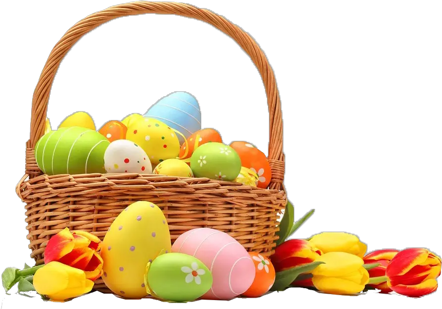 Easter Basket Png Image File Easter Eggs And Baskets