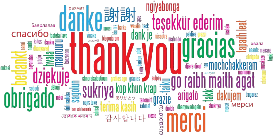 A Photo Of The Words Thank You In Many Different Languages Thank You In 1000 Languages