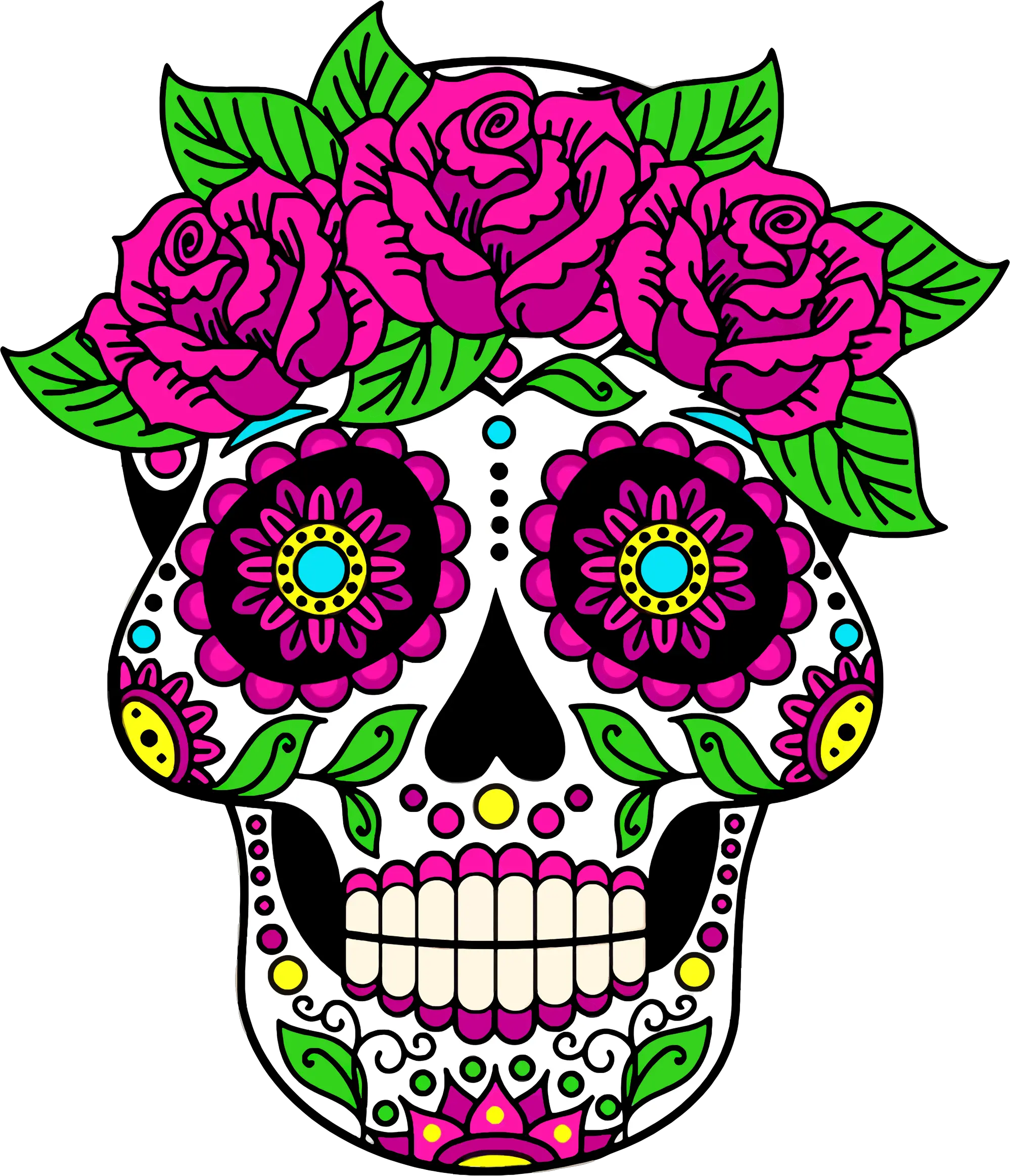 Dead Of The Dead Sugar Skull Clipart