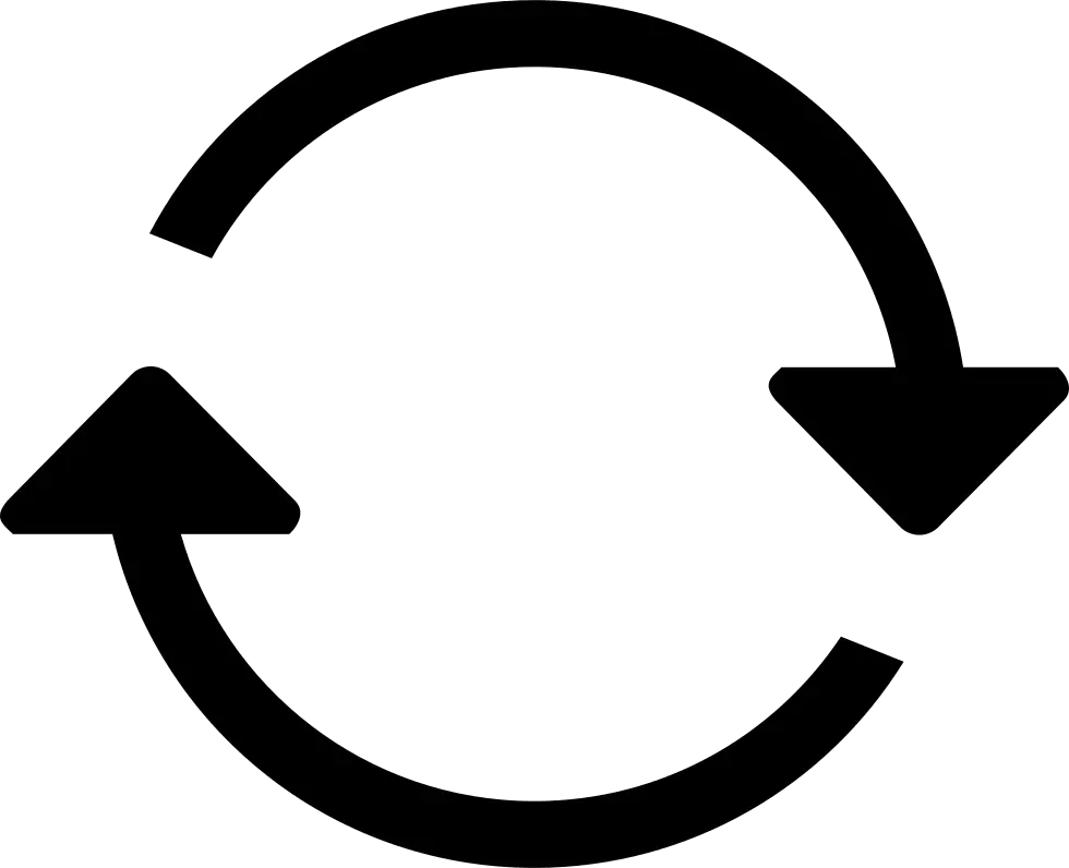 Two Circular Arrows Cycle Icon Png