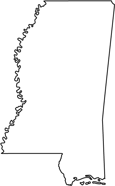 Transparent Mississippi State Outline