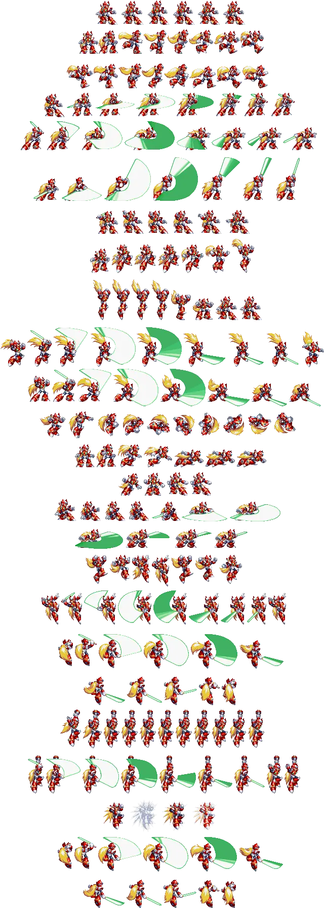 Megaman X6 Zero Sprites