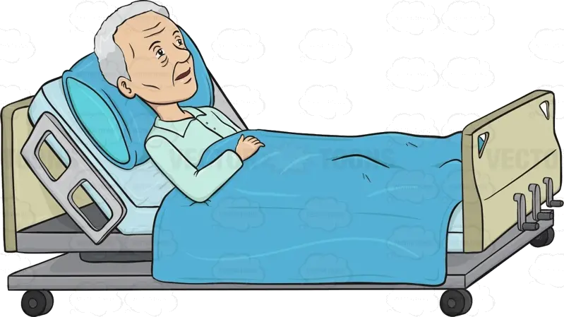 Sick Person In Hospital Bed Transparent Png Cartoon Patient In Hospital Bed