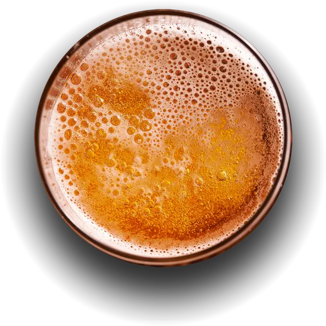 Cold Beer In A Glass Beer From Top Png