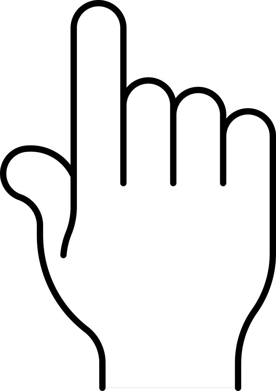 Transparent Pointing Finger Png Hand Cursor White Png