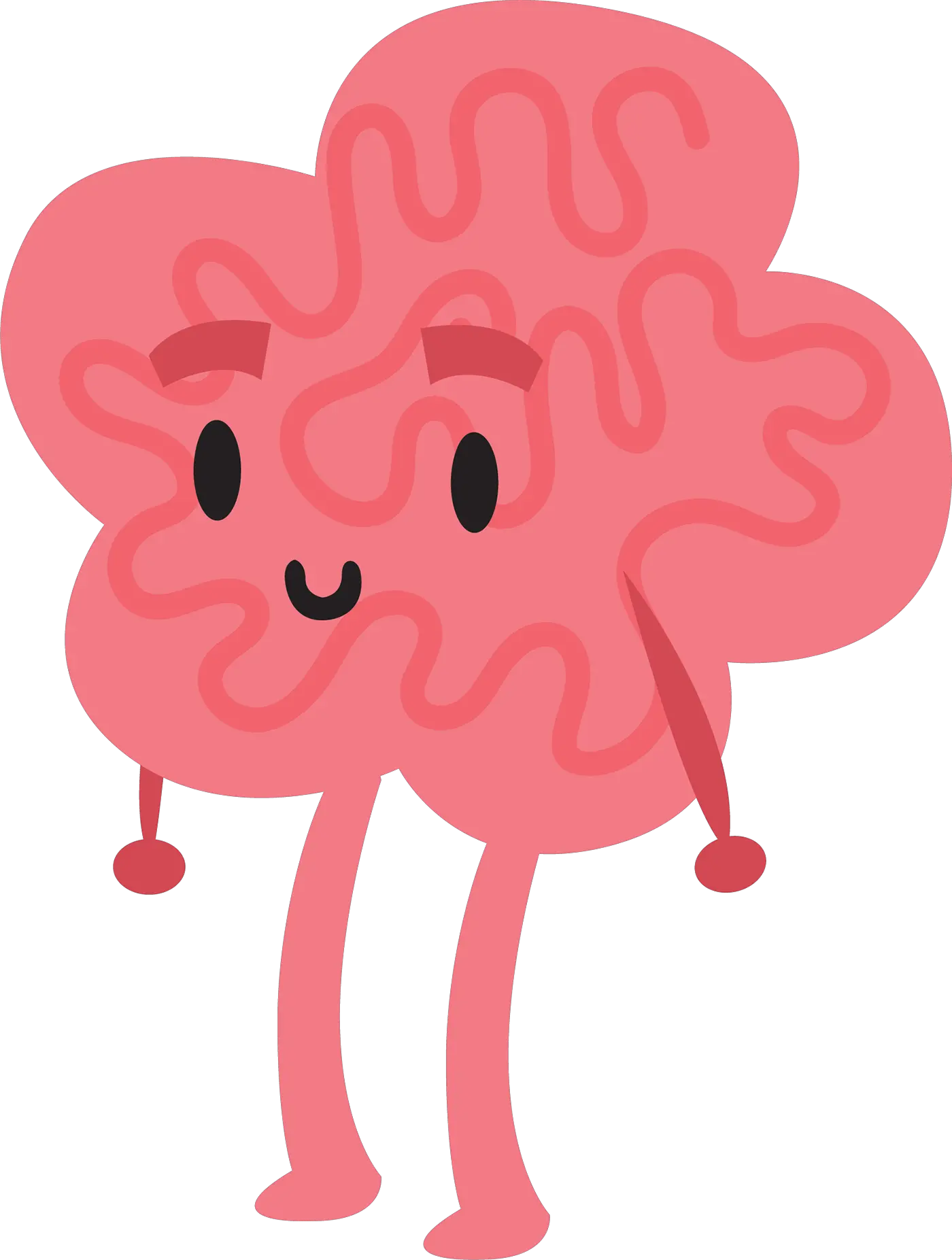 Brain Clipart Character For Brain Cartoon Transparent Background