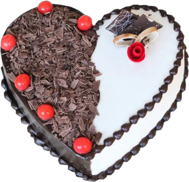 Heart Shaped Black Forest Cake