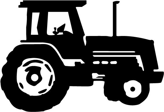 Tractor Black And White Png