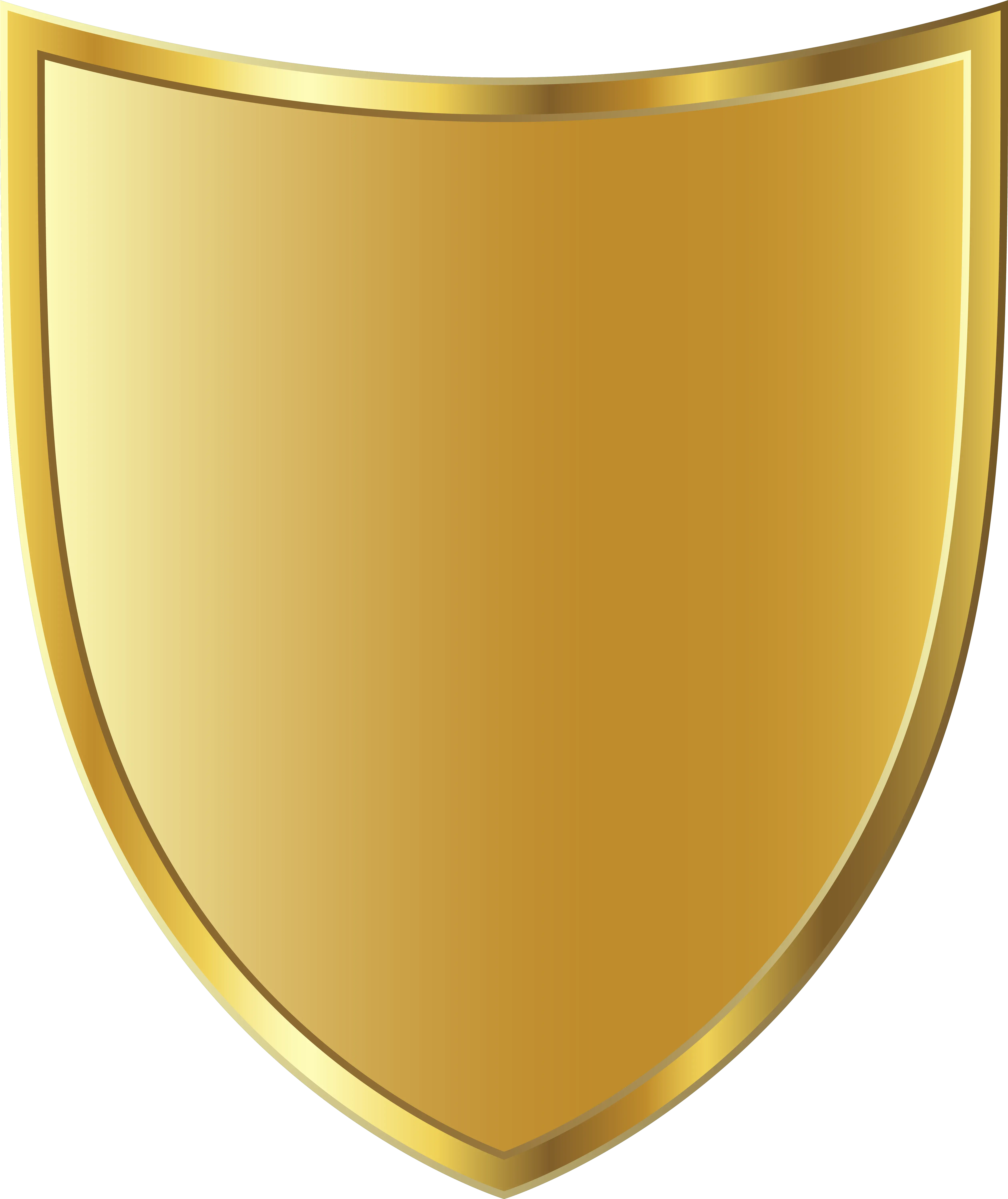 Transparent Gold Shield Vector