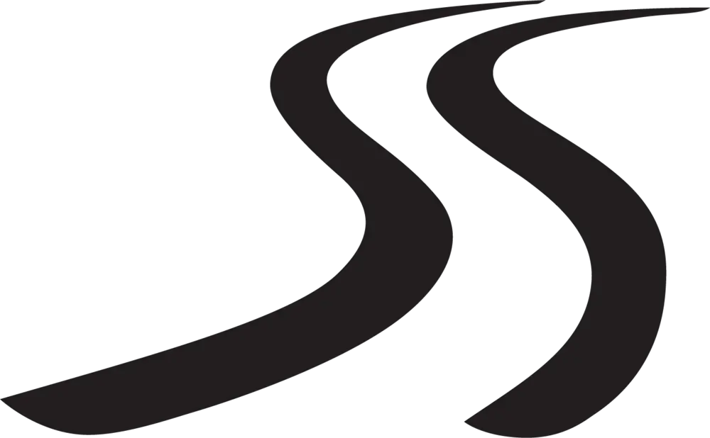 Isolated S-shapes S Logo In Road Shape