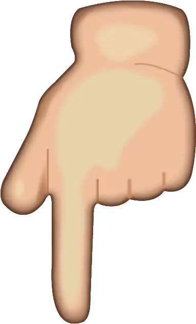 Finger Pointing Down Emoji Png