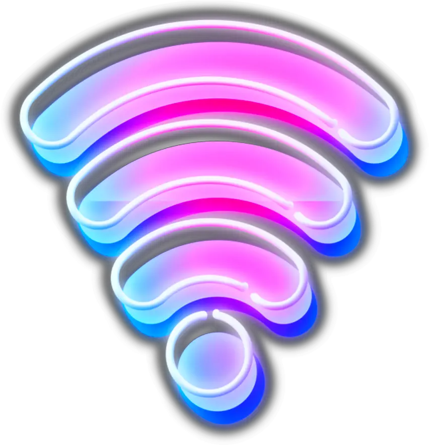 ftestickers icon wifi neon luminous colorful Wifi Icon Neon Png