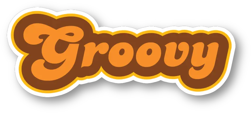 Groovy Retro Quote Vinyl Sticker Funny Laptop Stickers Groovy Sticker